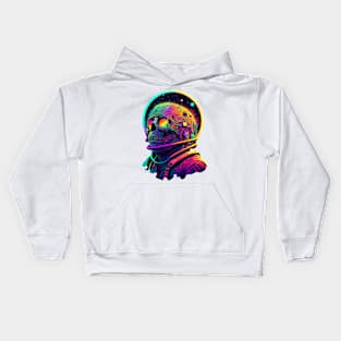 Colorful Space Skull Kids Hoodie